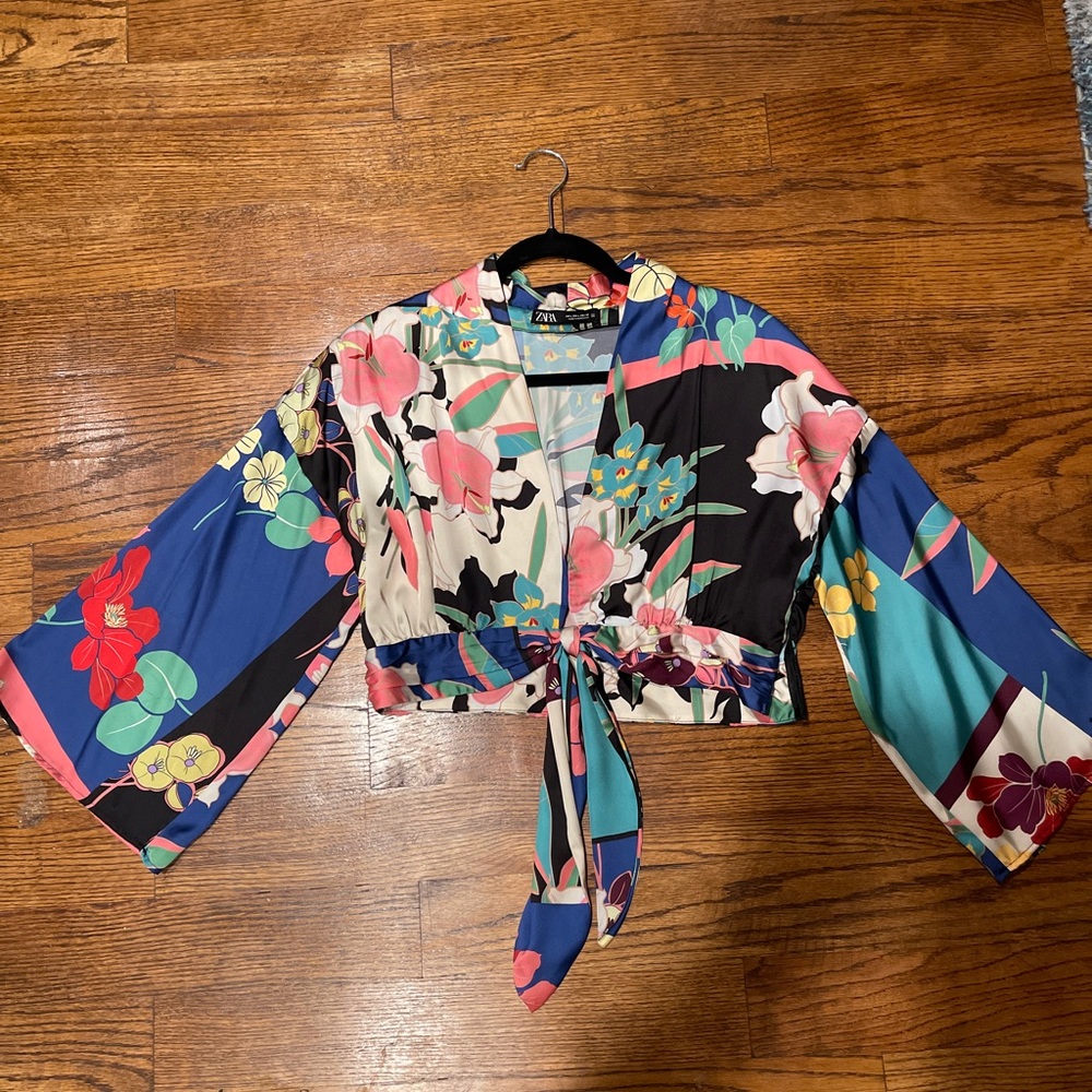 Zara silk blouse size L